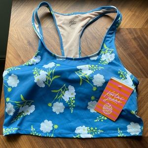 Kortni Jeane Blue Floral Racerback Top